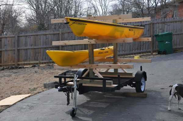 DIY Kayak Storage Rack Plans
 Homemade pickup canoe carrier