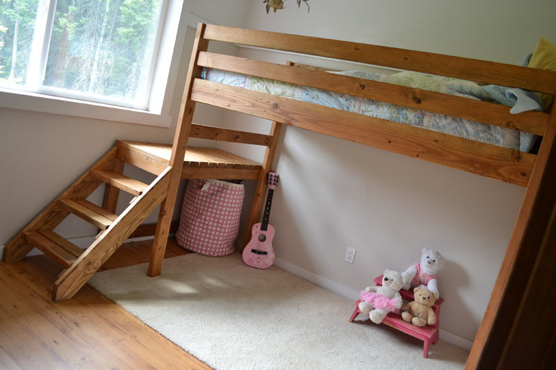 DIY Kids Bed Plans
 Medium Warm Stain