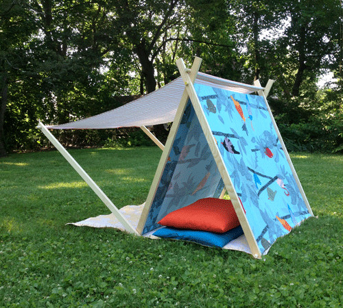 DIY Kids Play Tent
 small pea studio Journal Play tent with canopy for kids