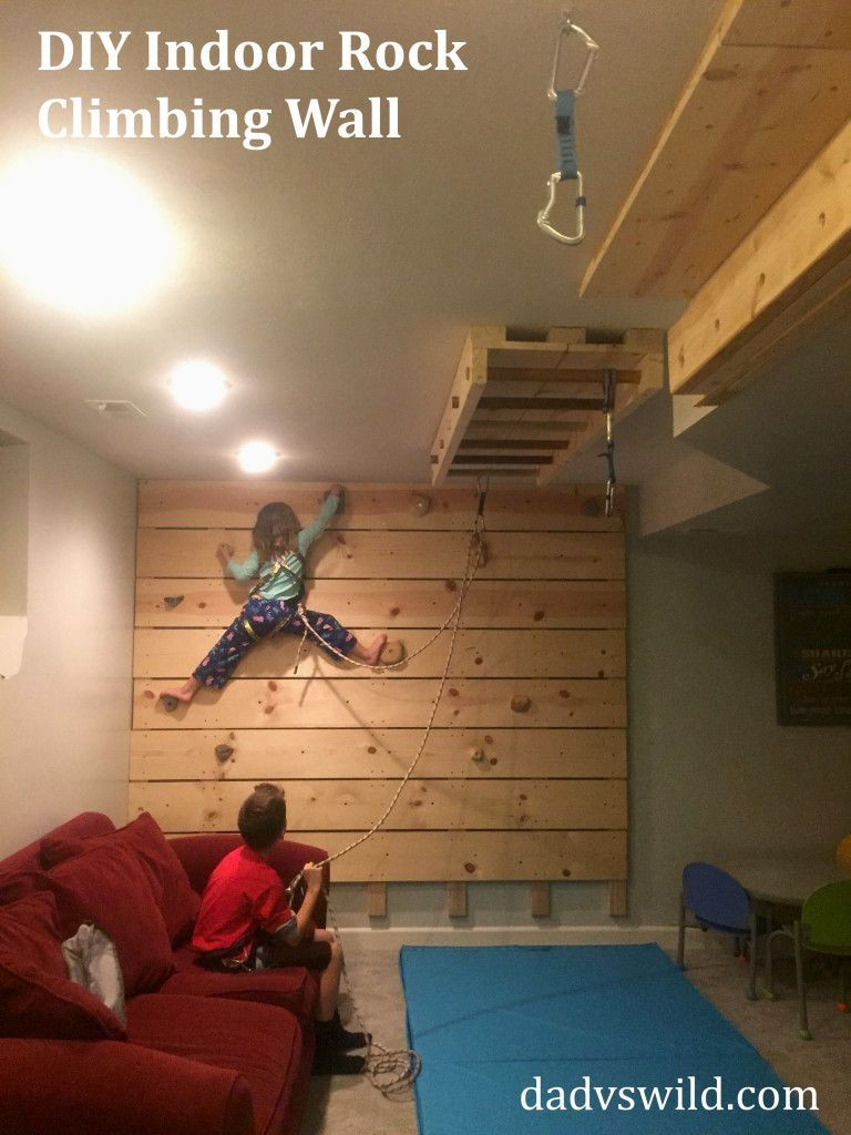 DIY Kids Rock Climbing Wall
 DIY wood panel indoor rock climbing wall