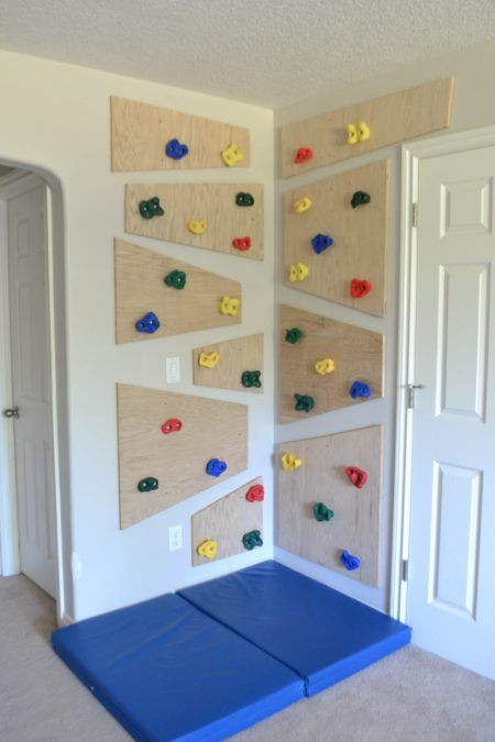 DIY Kids Rock Climbing Wall
 Kids climb walls So why not give them one they are