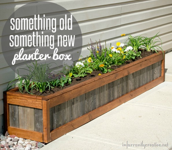 DIY Large Planter Boxes
 “Something Old Something New” Planter Box