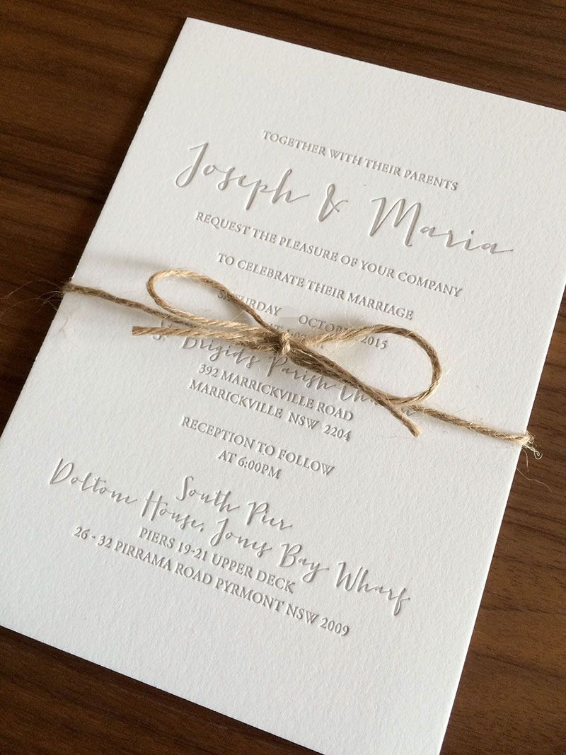 DIY Letterpress Wedding Invitations
 Pin on Letterpress & Metallic Foil Invitations