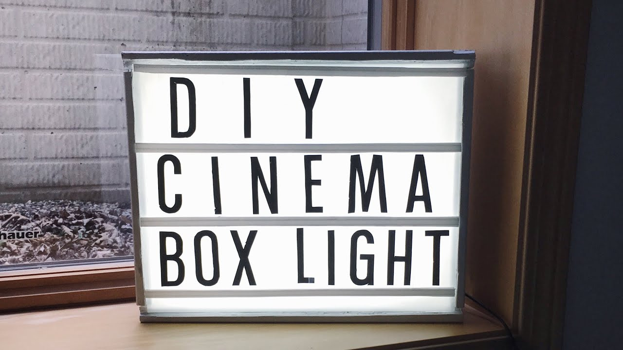 DIY Light Box
 DIY CINEMA LIGHT BOX