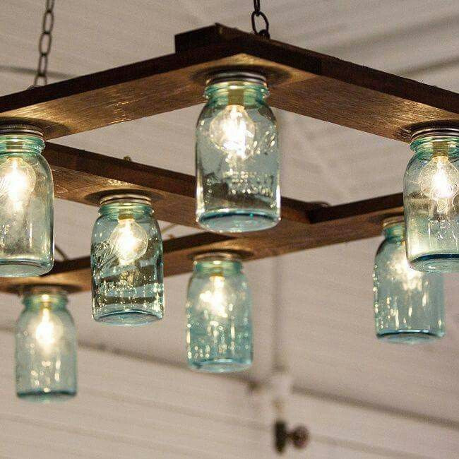 DIY Mason Jar Outdoor Lights
 Homemade light fixture Home
