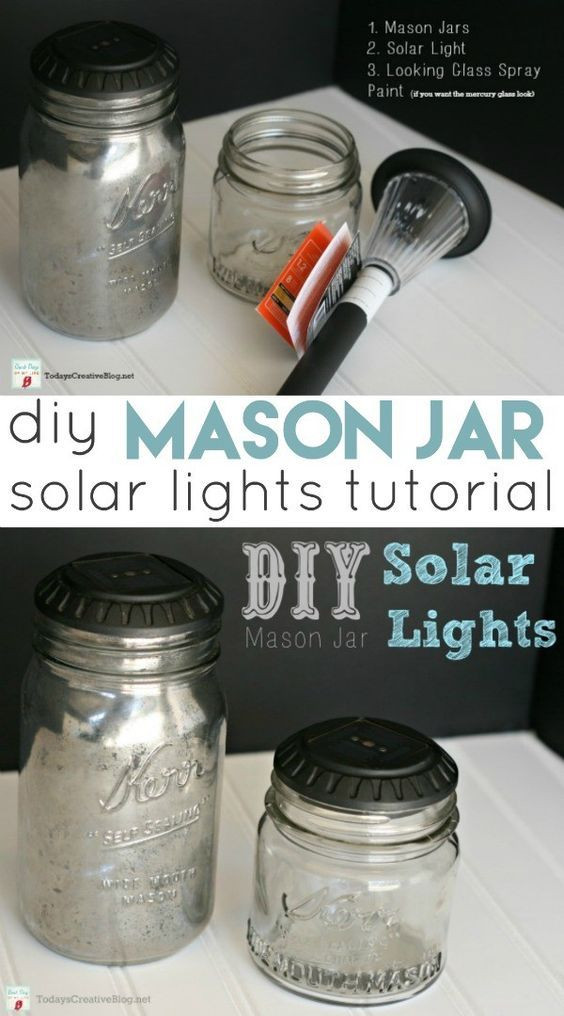 DIY Mason Jar Outdoor Lights
 DIY Mason Jar Solar Lights