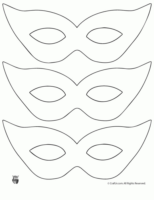 DIY Masquerade Mask Template
 Printable Masquerade Mask Pattern Template