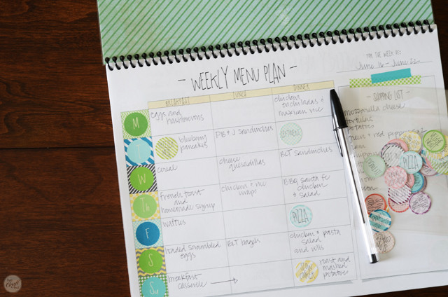 DIY Meal Planner
 Free Weekly Menu Planner For The Entire Year Spiral