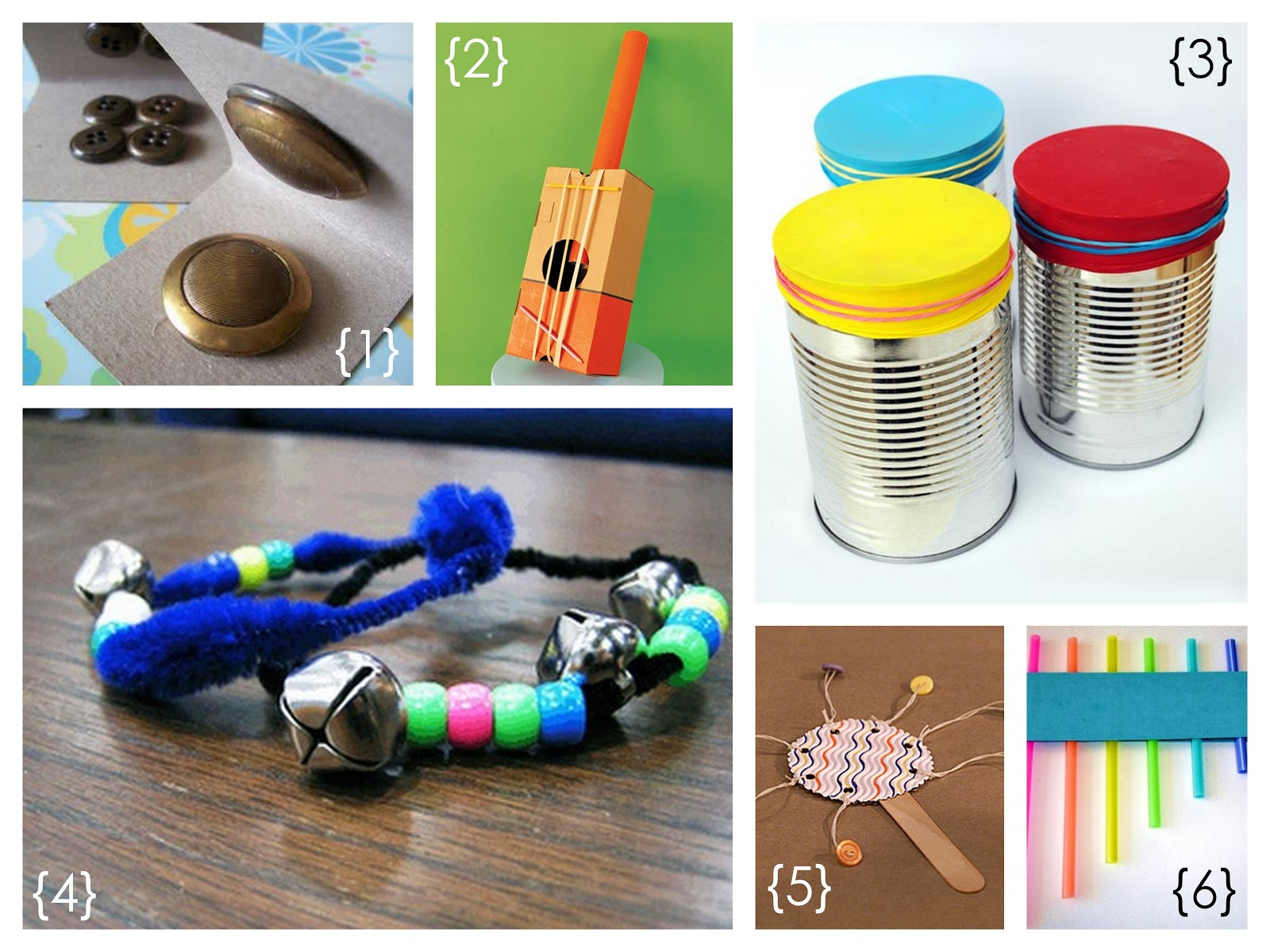 DIY Musical Instruments For Kids
 Bing Bang Boom Homemade Instruments and Noisemakers
