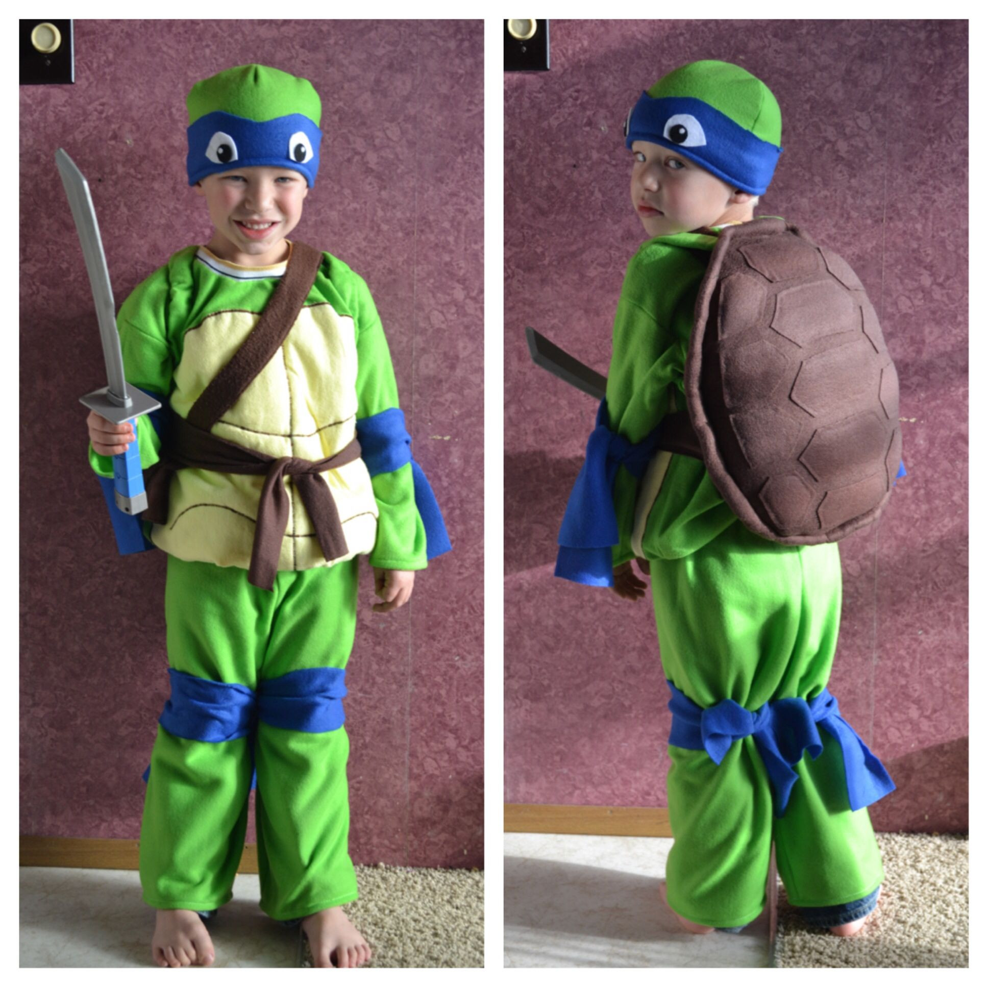 DIY Ninja Turtle Mask
 homemade ninja turtle costume
