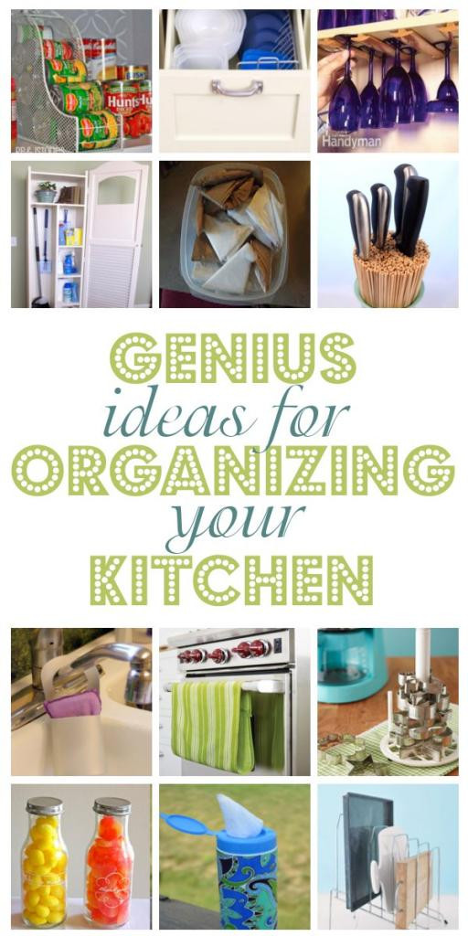 DIY Organize Kitchen
 Genius Ideas For Organizing Your Kitchen