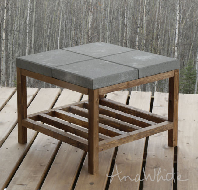 DIY Outdoor Concrete Table
 17 Awesome DIY Concrete Garden Projects