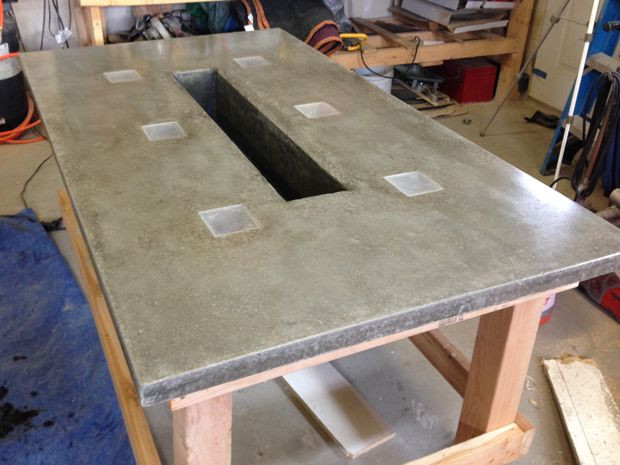 DIY Outdoor Concrete Table
 concrete patio table built led concrete patio table with