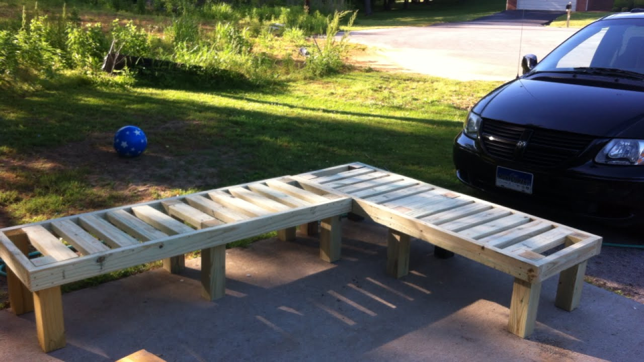 DIY Outdoor Corner Bench
 How To Make a DIY Corner Lounge Bench DIY Home Tutorial