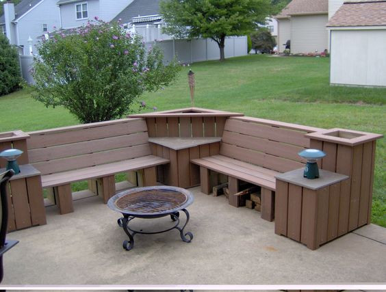 DIY Outdoor Corner Bench
 outdoor corner bench plans