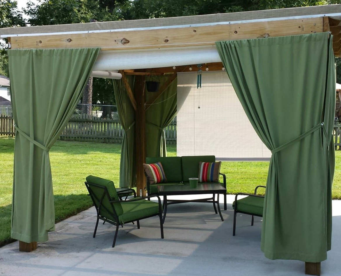DIY Outdoor Curtain Rods
 Outdoor Curtain Rods Diy