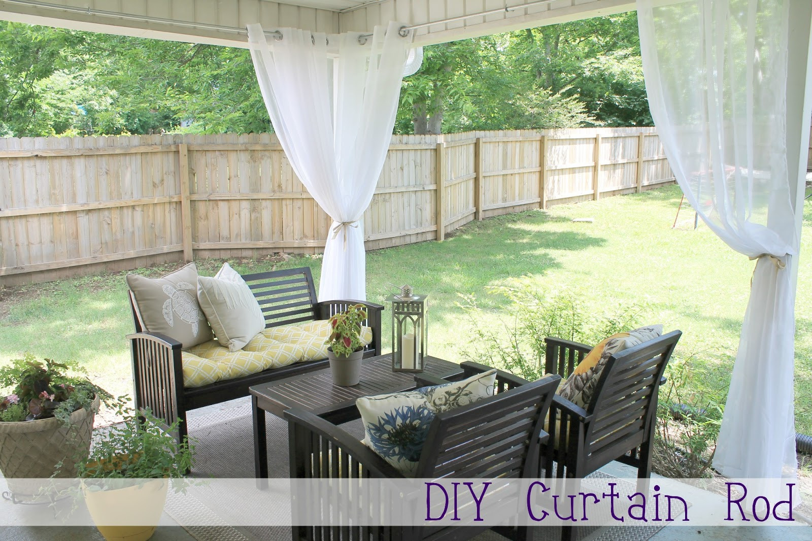 DIY Outdoor Curtain Rods
 DIY Curtain Rod