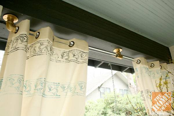 DIY Outdoor Curtain Rods
 outdoor patio curtains