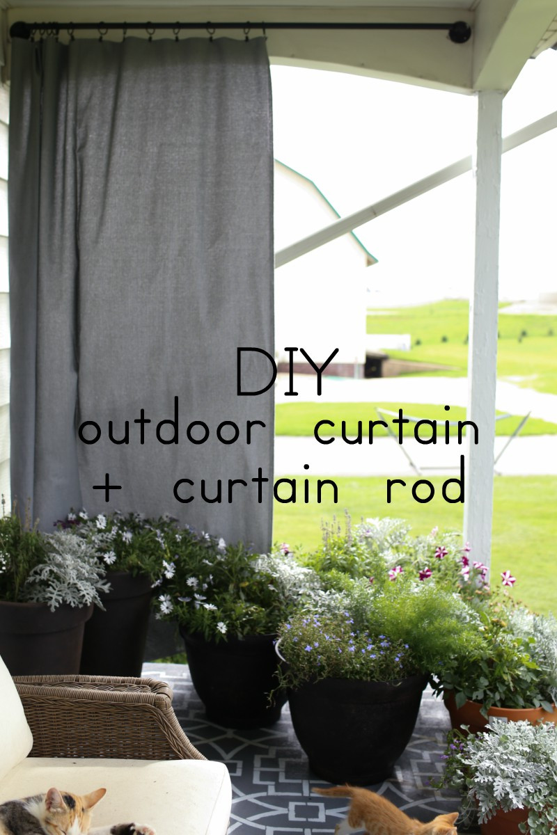 DIY Outdoor Curtain Rods
 DIY Outdoor Curtain Rod & Outdoor Curtains