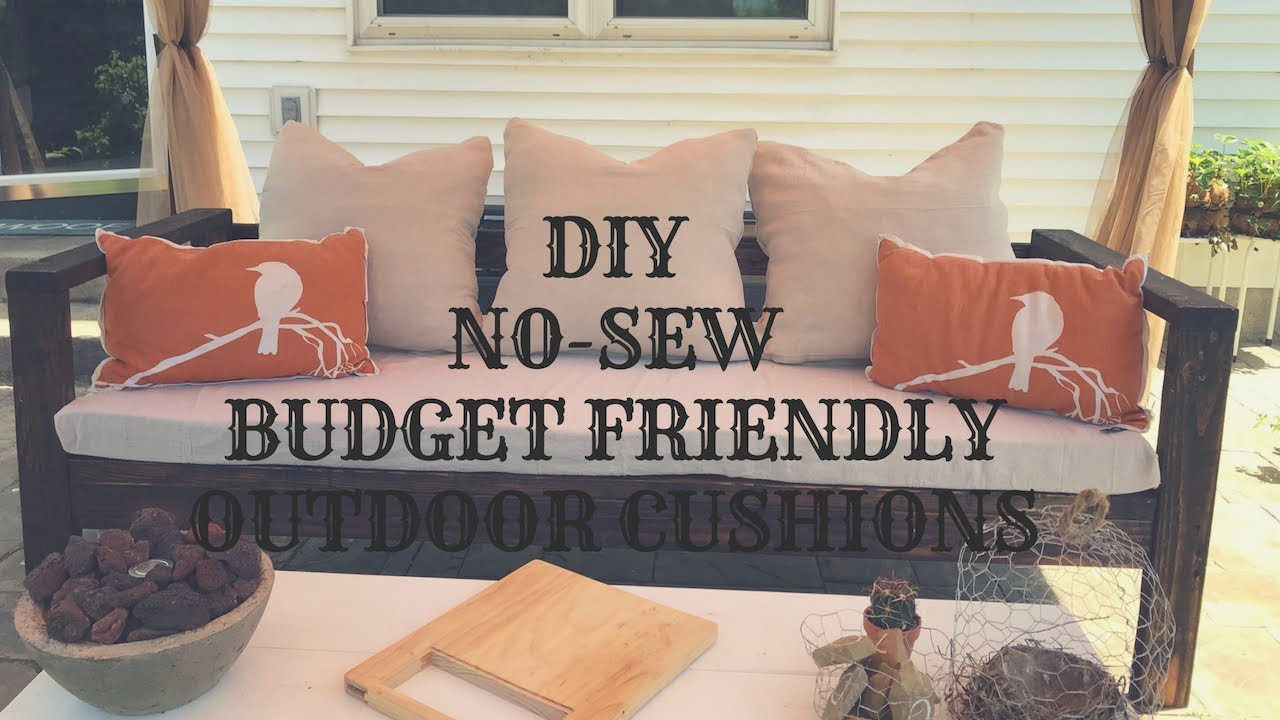 DIY Outdoor Cushions
 DIY NO SEW BUDGET FRIENDLY OUTDOOR CUSHIONS