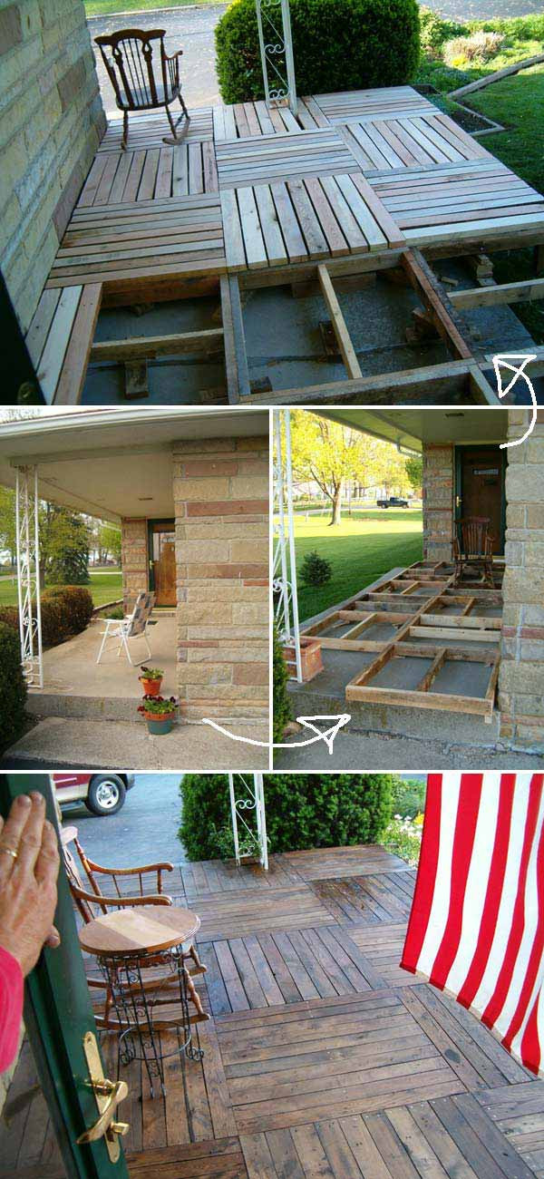 DIY Outdoor Deck
 Top 19 Simple and Low bud Ideas For Building a Floating