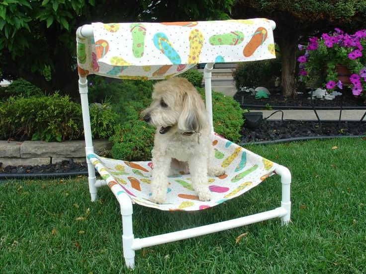 DIY Outdoor Dog Bed
 Outdoor dog bed with removable canopy Buy it or DIY it
