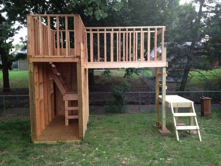 DIY Outdoor Fort
 Great Kids Wooden Fort