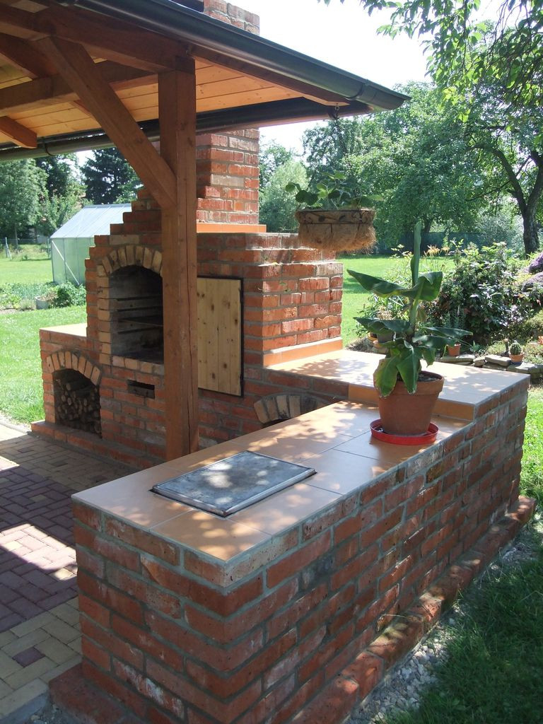 DIY Outdoor Grills
 DIY Outdoor Fireplace With BBQ Grill brick