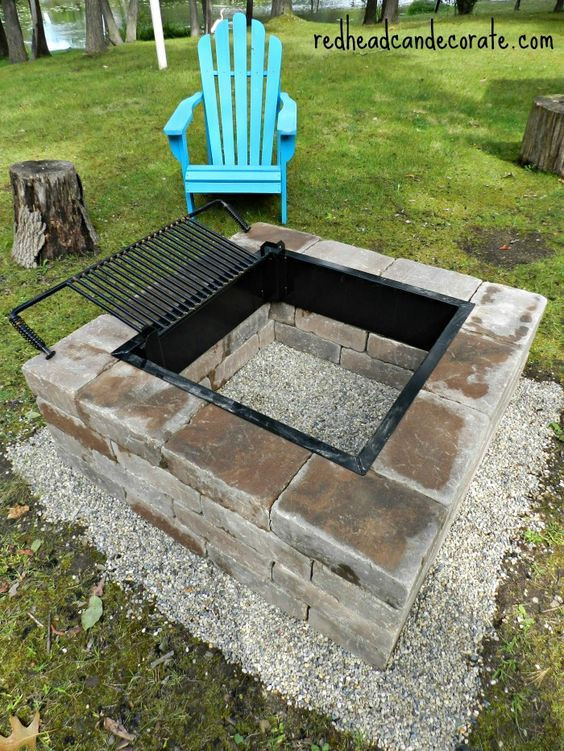 DIY Outdoor Grills
 Easy DIY Fire Pit Kit with Grill