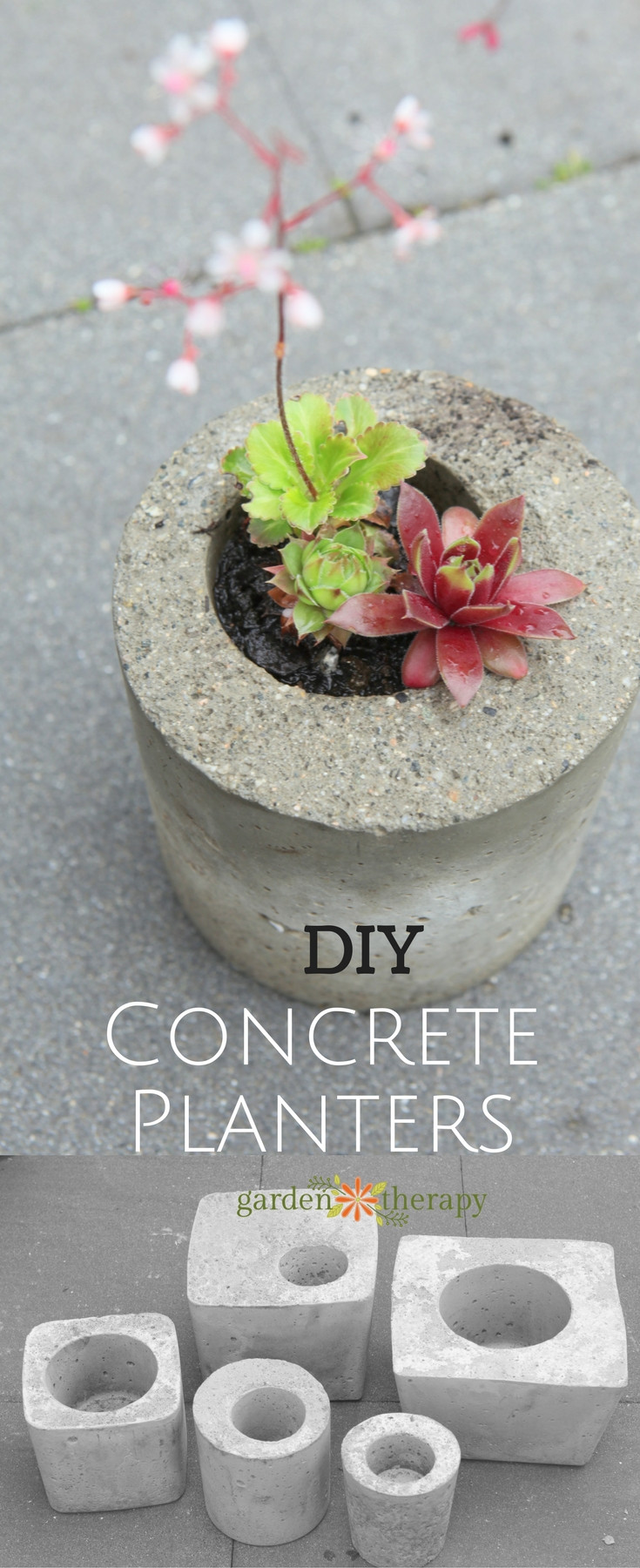 DIY Outdoor Planters
 How to Make Concrete Planters