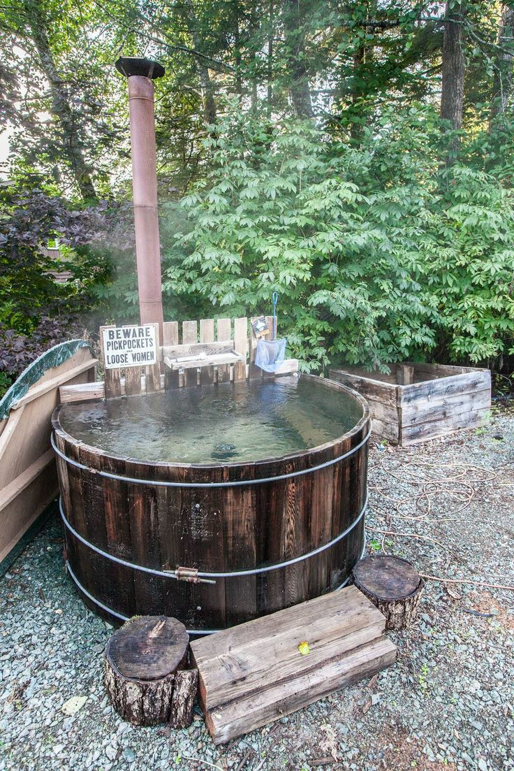 DIY Outdoor Soaking Tub
 Appealing Bathroom Bath 63 Wood Fired Hot Tub Bathtub