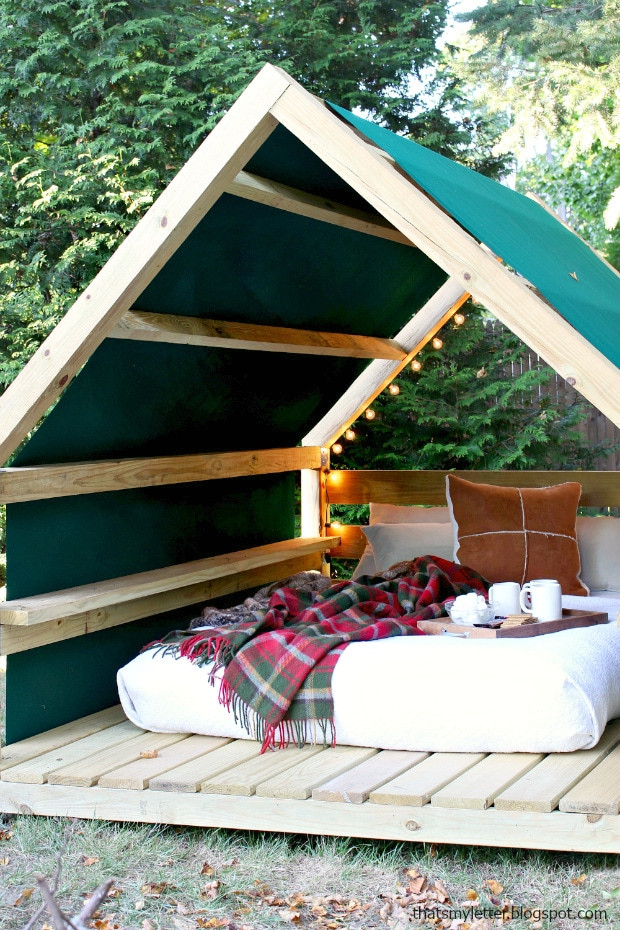 DIY Outdoor Space
 Build an Outdoor Cabana Lounge Jaime Costiglio