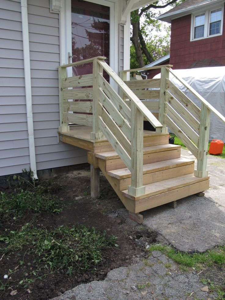 simple handrail for outside steps