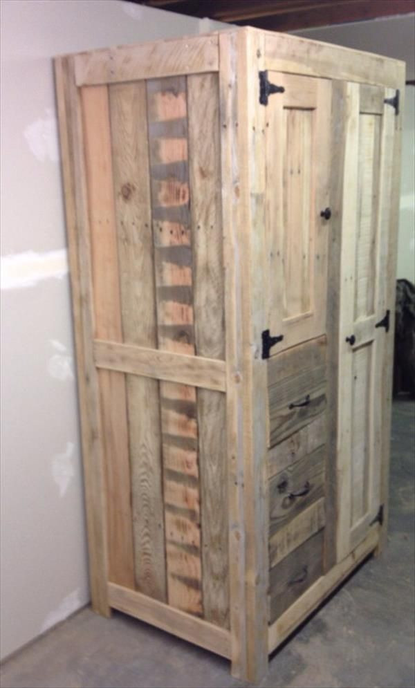 DIY Outdoor Storage Cabinet
 plan kitchen wall unit built from pallets Google Search