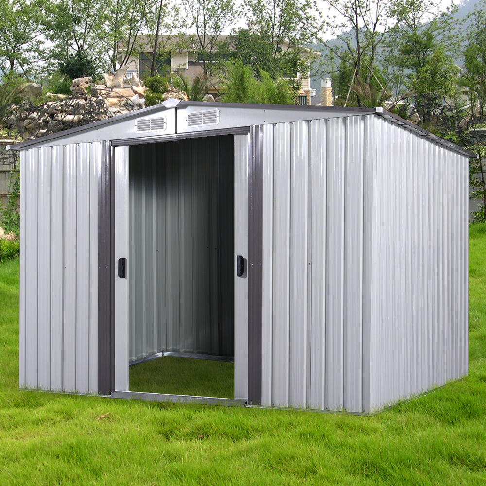 DIY Outdoor Storage Shed
 DIY Backyard Metal Garden Shed Storage Kit Building Doors