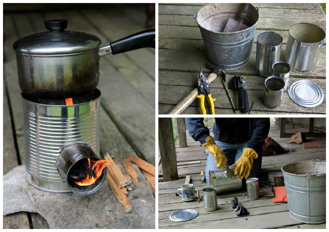 DIY Outdoor Stove
 Diy Tin can Portable Rocket Stove