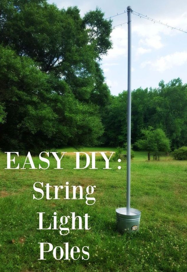 DIY Outdoor String Lights
 DIY String Light Poles