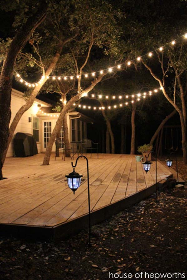 DIY Outdoor String Lights
 15 DIY Backyard and Patio Lighting Projects