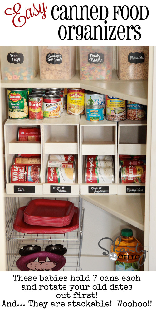 DIY Pantry Organization
 Kitchen Organization Stackable Canned Food Organizers