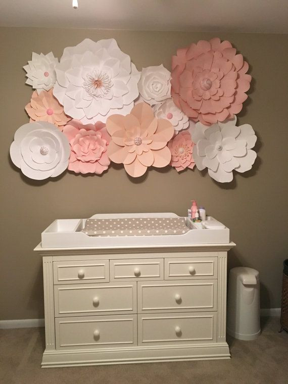 DIY Paper Flower Wall Decor
 Wall Flower Decor Backdrop Wedding and Baby Nursery Wall