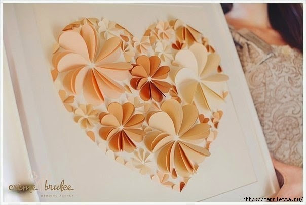 DIY Paper Flower Wall Decor
 DIY Easy Paper Heart Flower Wall Art Handy DIY