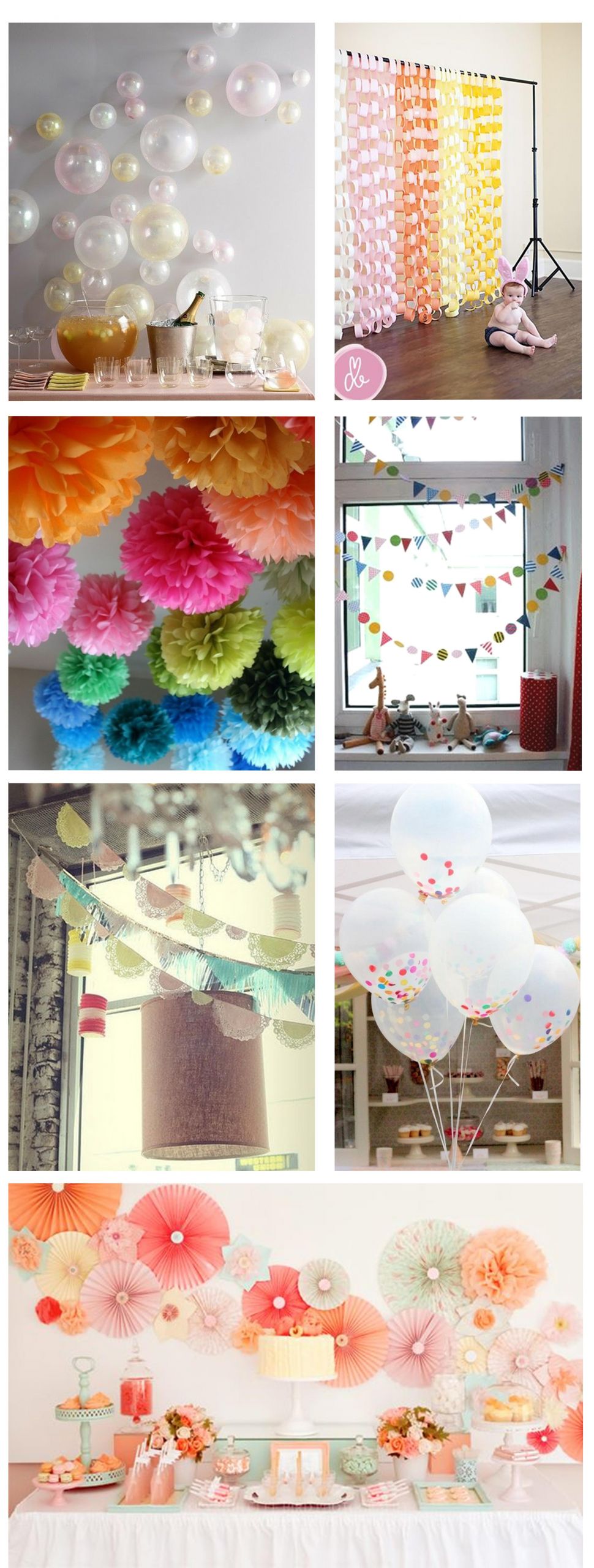 DIY Party Decor Ideas
 Ideas for home made party decorations