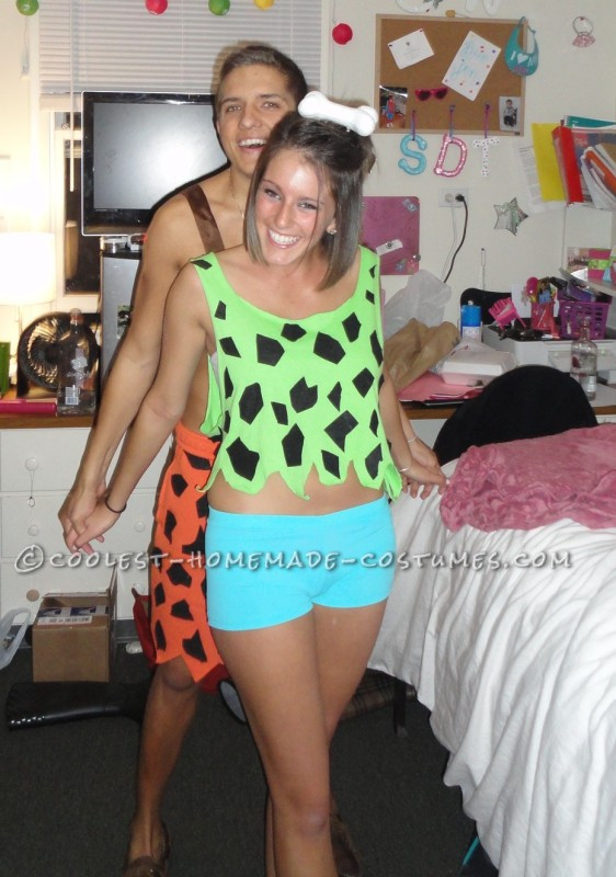 DIY Pebbles Costume
 Cute and y Pebbles and Bam Bam Couple Costume