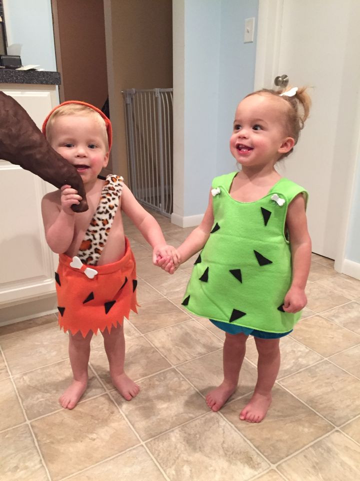 DIY Pebbles Costume
 This is how you do twins costumes Cutest grand babies