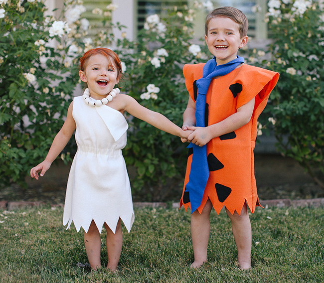 DIY Pebbles Costume Toddler
 Fred And Wilma Flintstone Costume DIY