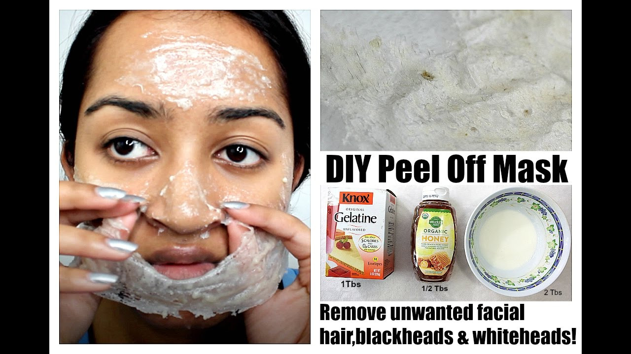 DIY Peel Off Face Mask For Blackheads
 Remove Unwanted Facial Hair Blackheads & Whiteheads at