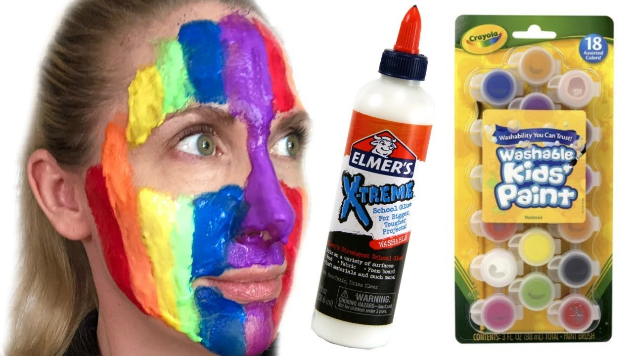 DIY Peel Off Face Mask With Glue
 RAINBOW PEEL OFF FACE MASK DIY ELMERS EXTREME GLUE DIY