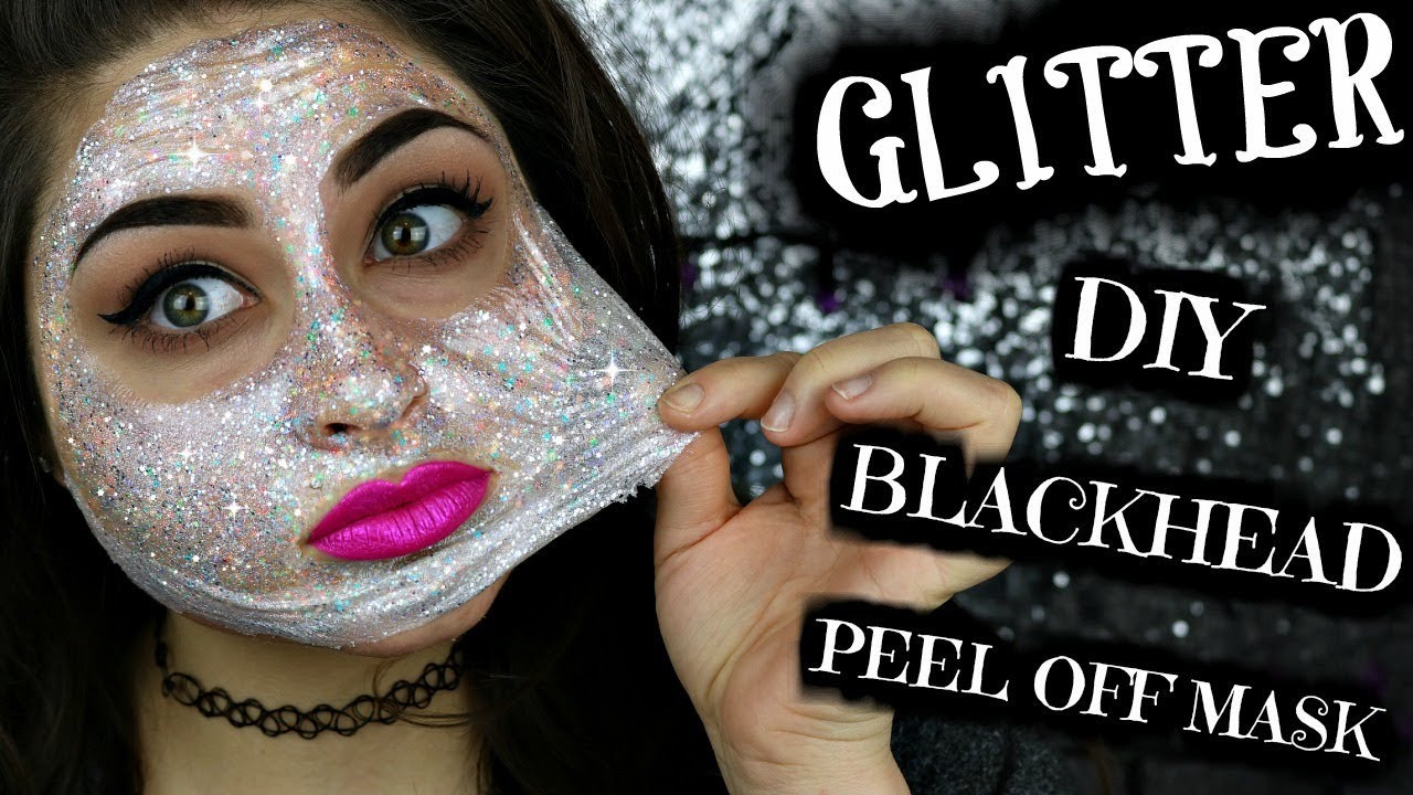 DIY Peel Off Face Mask With Glue
 DIY GLITTER BLACKHEAD MASK Diy Peel f Mask