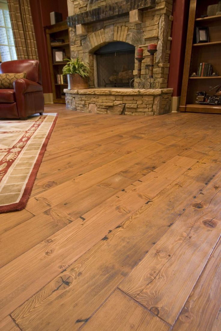 DIY Pine Plank Flooring
 Heart Pine RECLAIMED wide plank flooring Tavern Grade