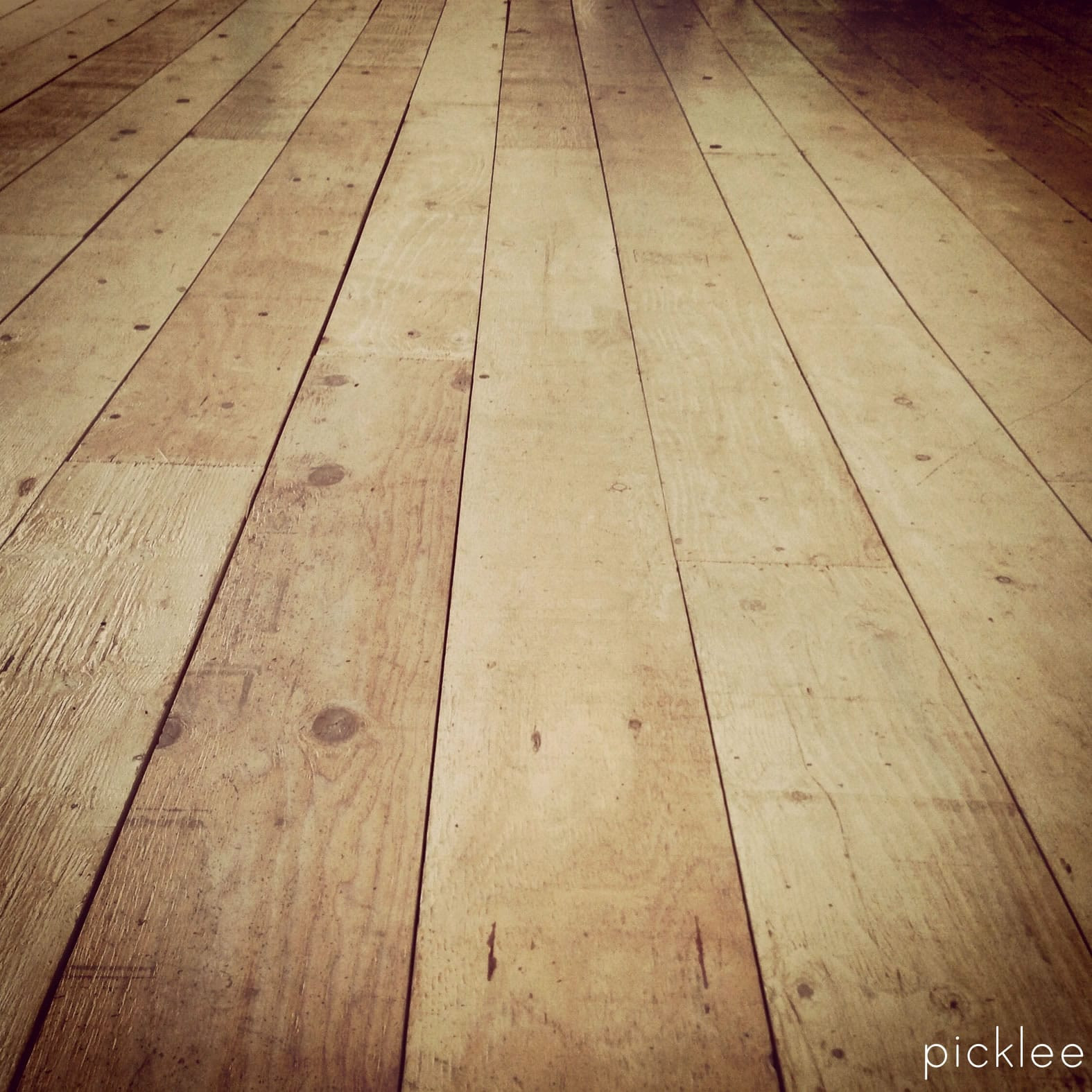 DIY Pine Plank Flooring
 plywood floor painted white farmhouse floor